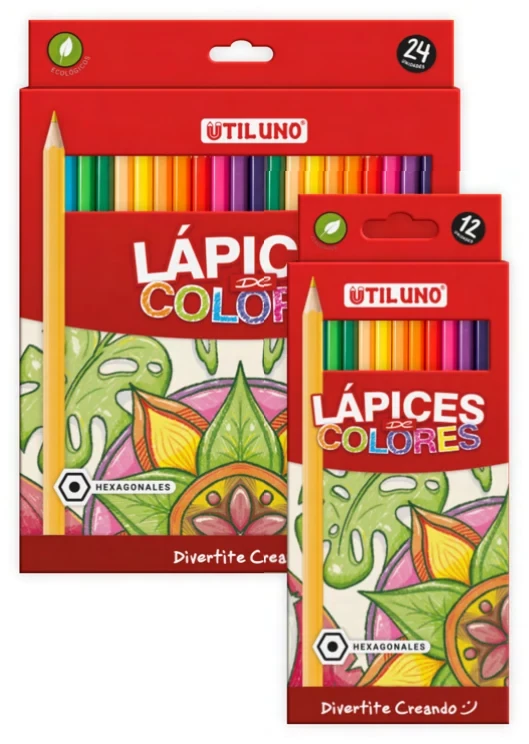 Lápices de colores largos