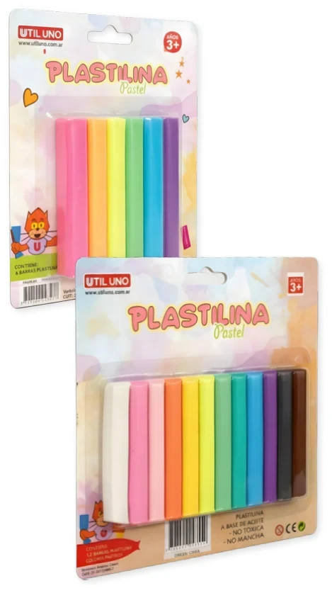 Plastilina de colores pastel