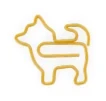 Clips con forma de perro dorado